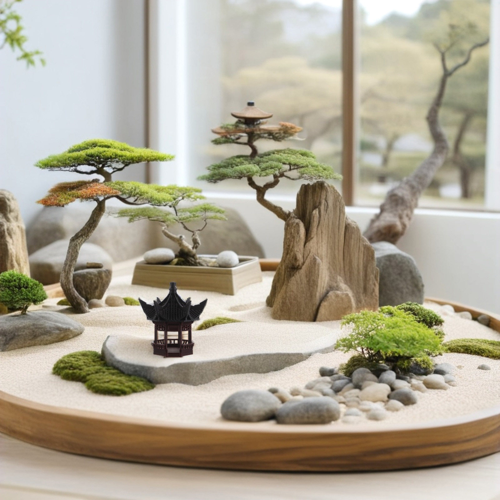 Bonsai Garden Landscape Design - Ornamento paesaggistico a forma di pagoda